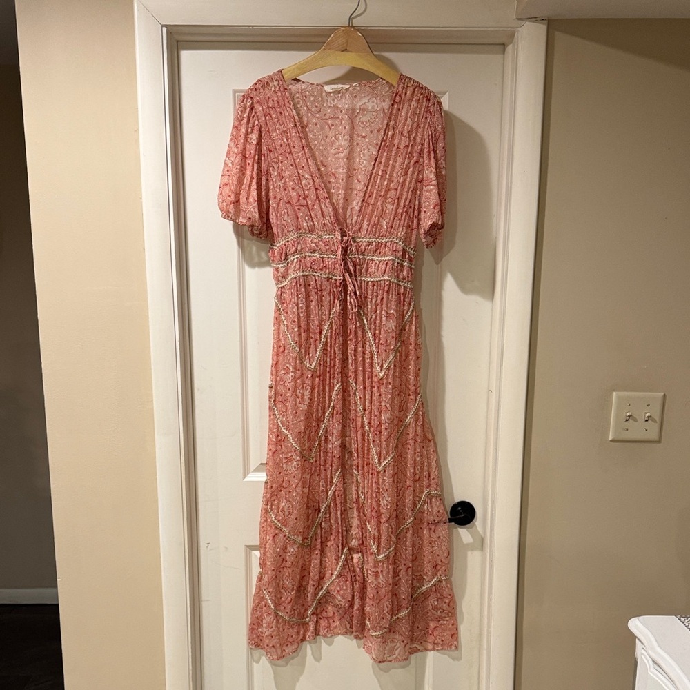 Anthropologie Floral Print Maxi Duster
